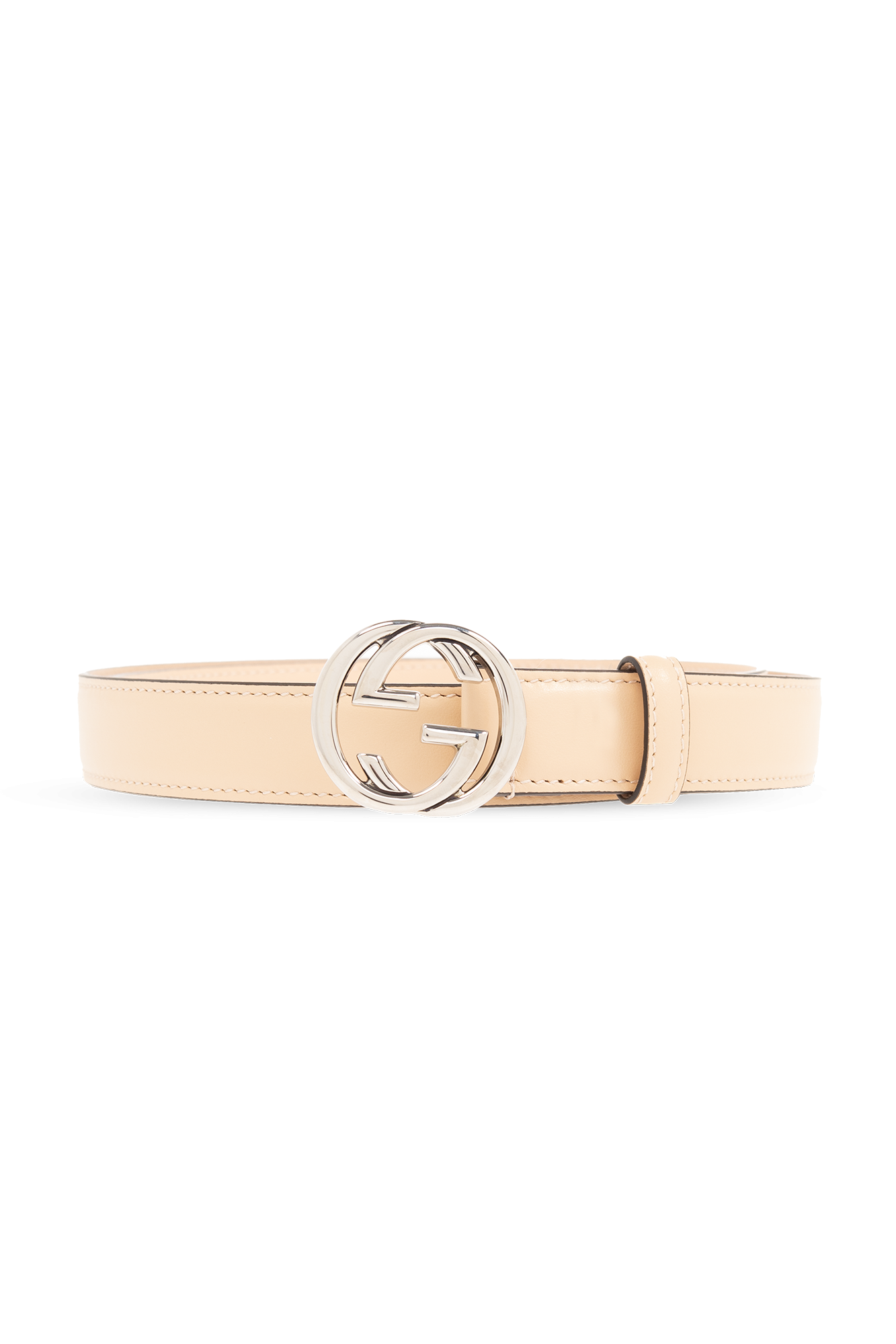 Gucci signature leather deals belt womens